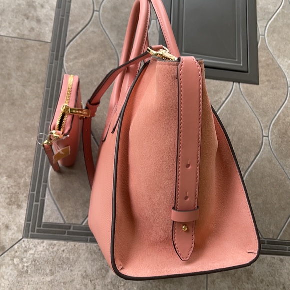 Michael Kors Avril Top Zip Satchel Shoulder Bag & Flat MF Phone Case Wallet - Picture 4 of 16